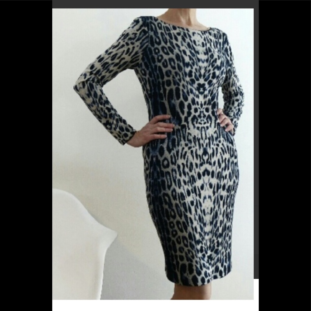 Reiss Knit Leopard Dress